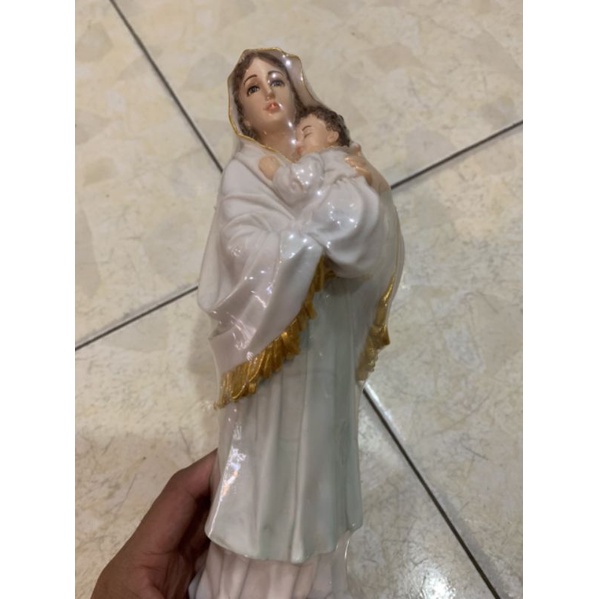 Tượng công giáo - Tượng Đức Mẹ Bồng Chúa  25cm