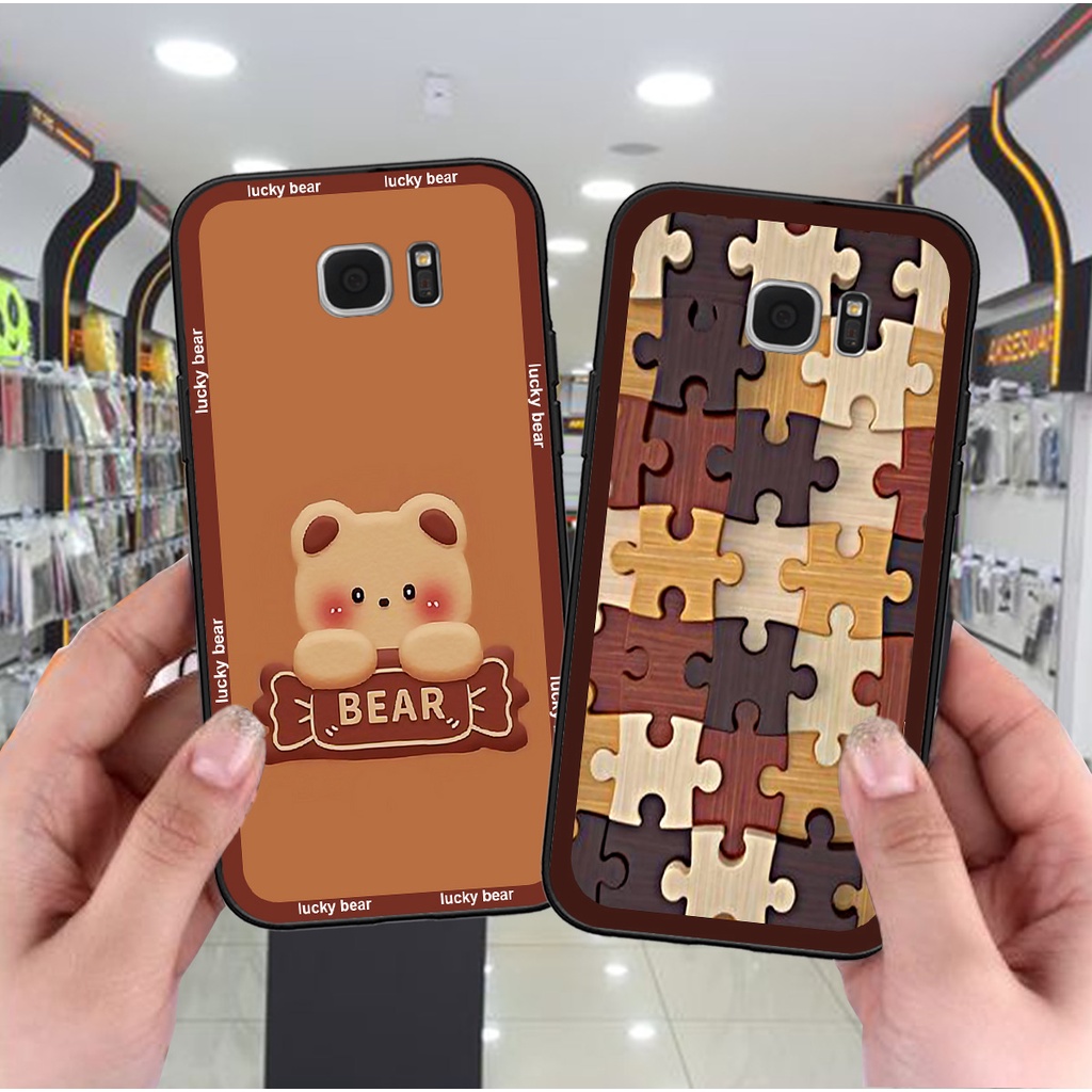 Ốp Samsung S6 / S6 EDGE / S7 / S7 EDGE in hình 3D gấu , ghép hình dễ thương siêu bền