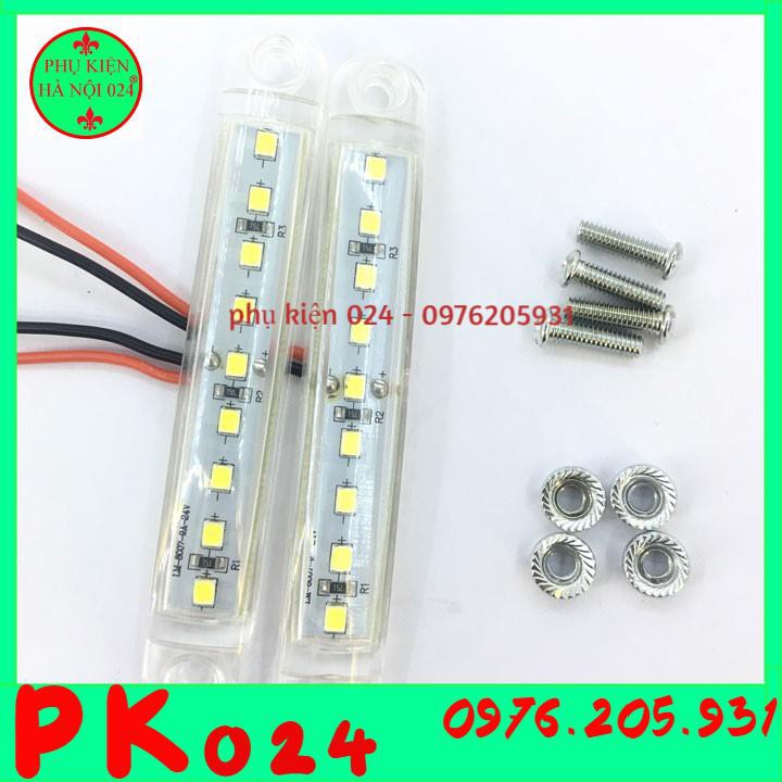 Bộ 2 Đèn Led 9 Mắt Cực Sáng 10 Cm Màu Trắng