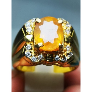Nhẫn yellow sapphire srilanka high quality