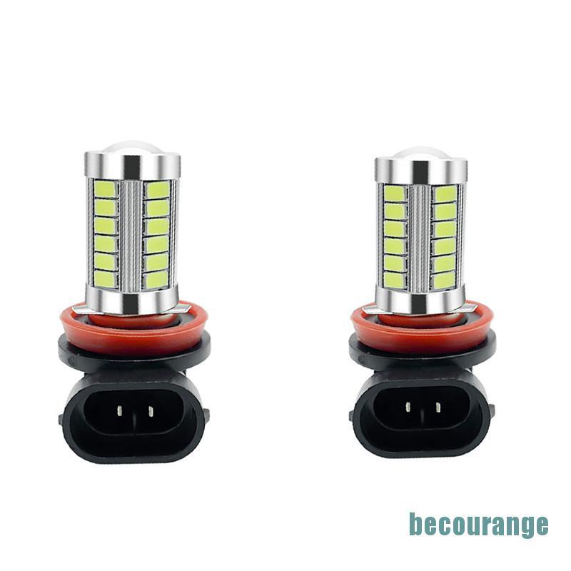 Bộ 2 đèn led ban ngàyH8 H11 9005 9006 5630 33SMD dành cho xe hơi