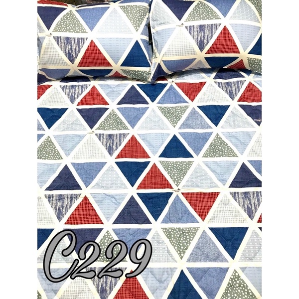 Drap cotton Thắng Lợi, ga giường chuẩn logo CTY cao cấp siêu đẹp mẫu TAM GIÁC ĐỎ