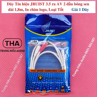 Dây Tín Hiệu AV 3.5 Ra 2 Bông Sen JRUIST Chống Nhiễu, Jack 3.5 Ra Bông Sen Hàng Nhập, Loại Tốt - Trung Hiếu Audio