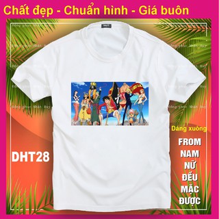 Áo thun Đảo hải tặc 28 One Piece Franky,Brook,Jinbe, in hình, chất đẹp,bao đổi trả