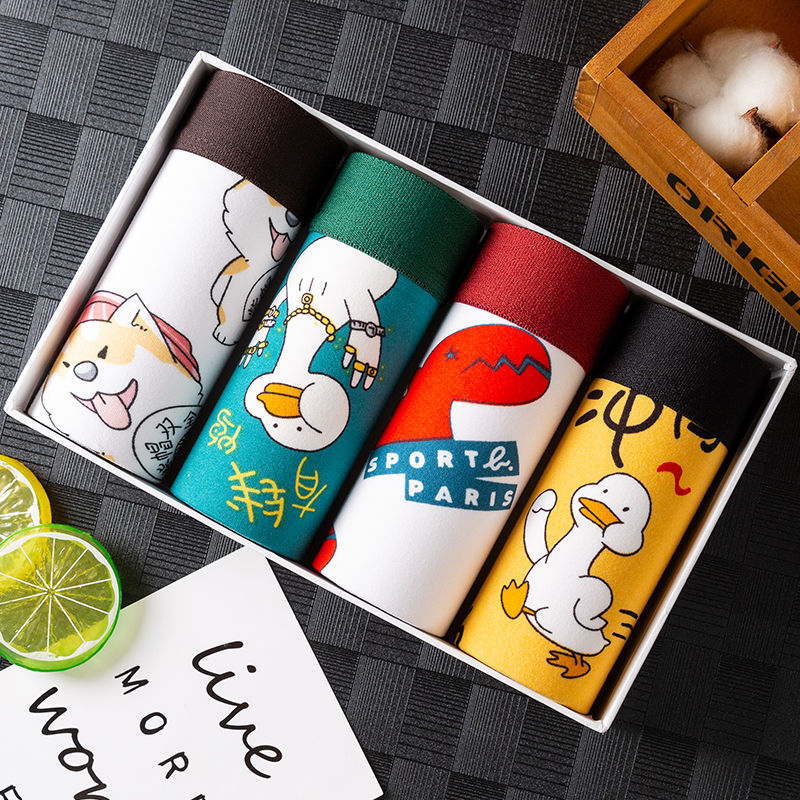 Quần lót boxer nam in hình khủng long hoạt hình