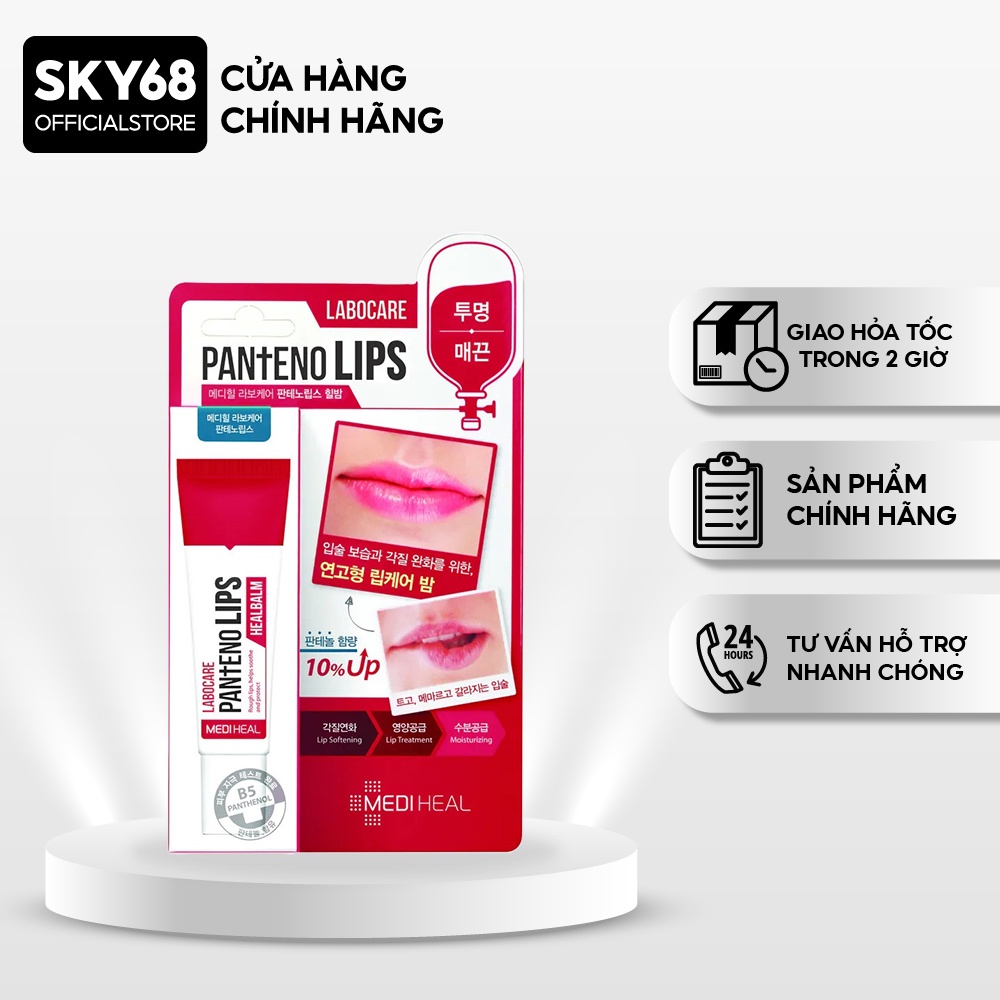 Son Dưỡng chuyên dùng cho môi khô nứt nẻ Mediheal Labocare Panteno Lips Healbalm 10ml ( Dùng Ban Đêm )