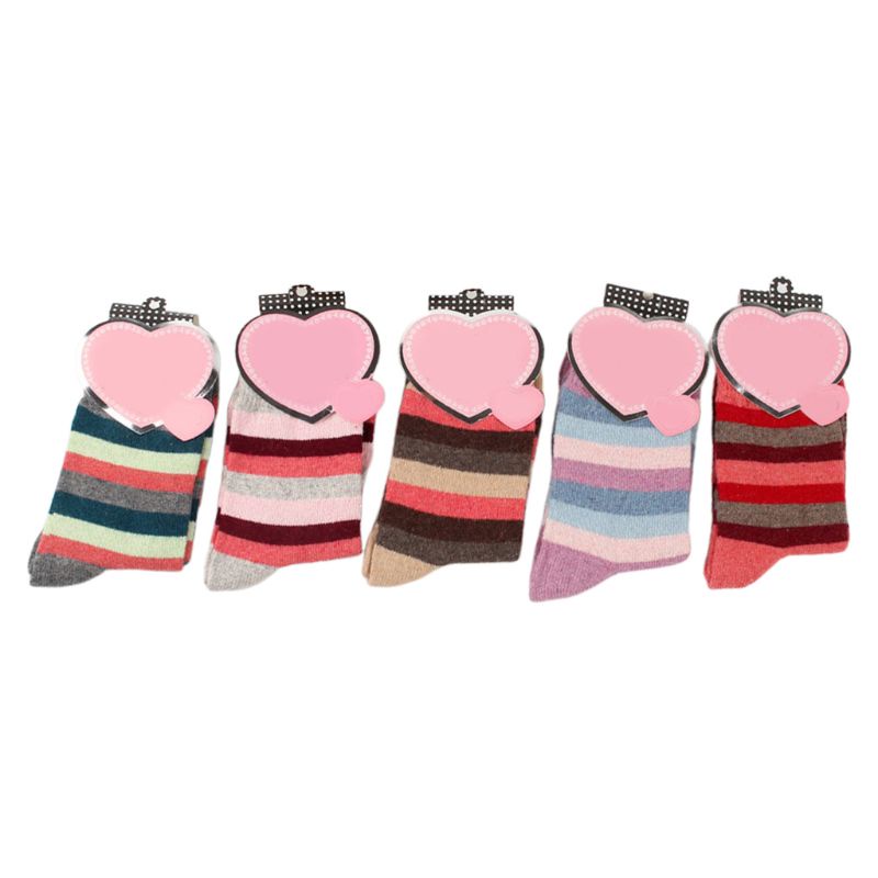 5 Đôi Tất Chân Len Hoạt Hình Giữ Ấm Cho Nữ