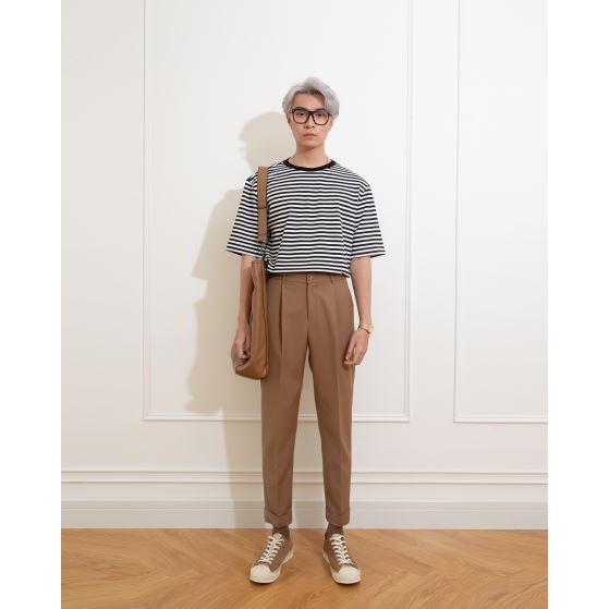 [PAPER STUDIO] Áo thun nam sọc ngang tay ngắn basic