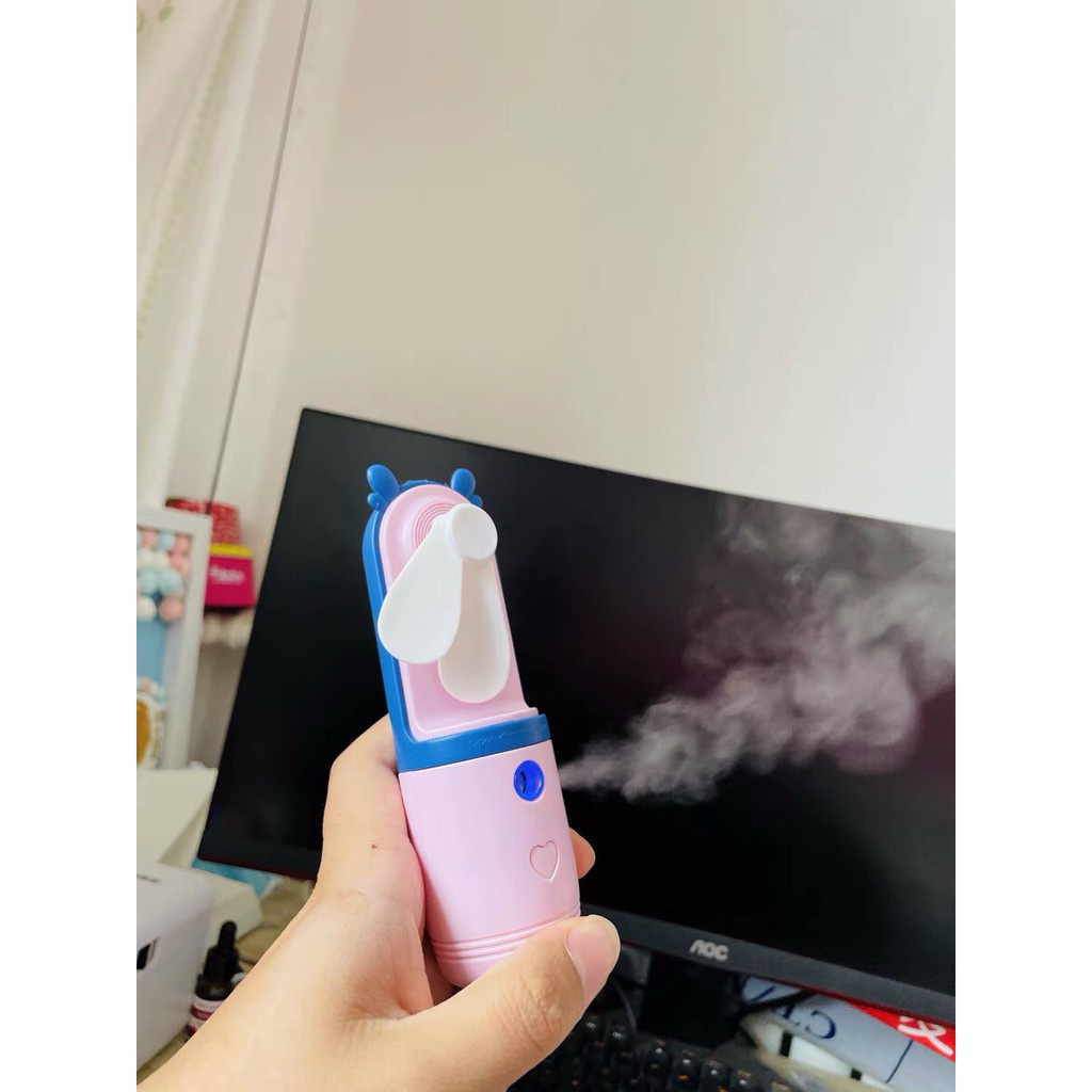 Quạt Phun Sương Cầm Tay Mini Sạc Tích Điện Phun Sương Làm Mát Tạo Độ Ẩm Chống Khô Da Sử Dụng Trong Phòng Làm Việc, Ô Tô