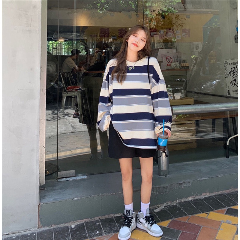 Áo Thun DàI Tay Kẻ SọC Ngang Xinh XắN JL-TX-428