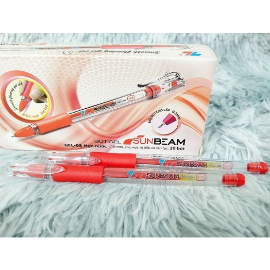 Bút bi gel mực nước GEL08 Thiên Long Sunbeam GEL-08 - Đỏ/Xanh/Đen/Tím