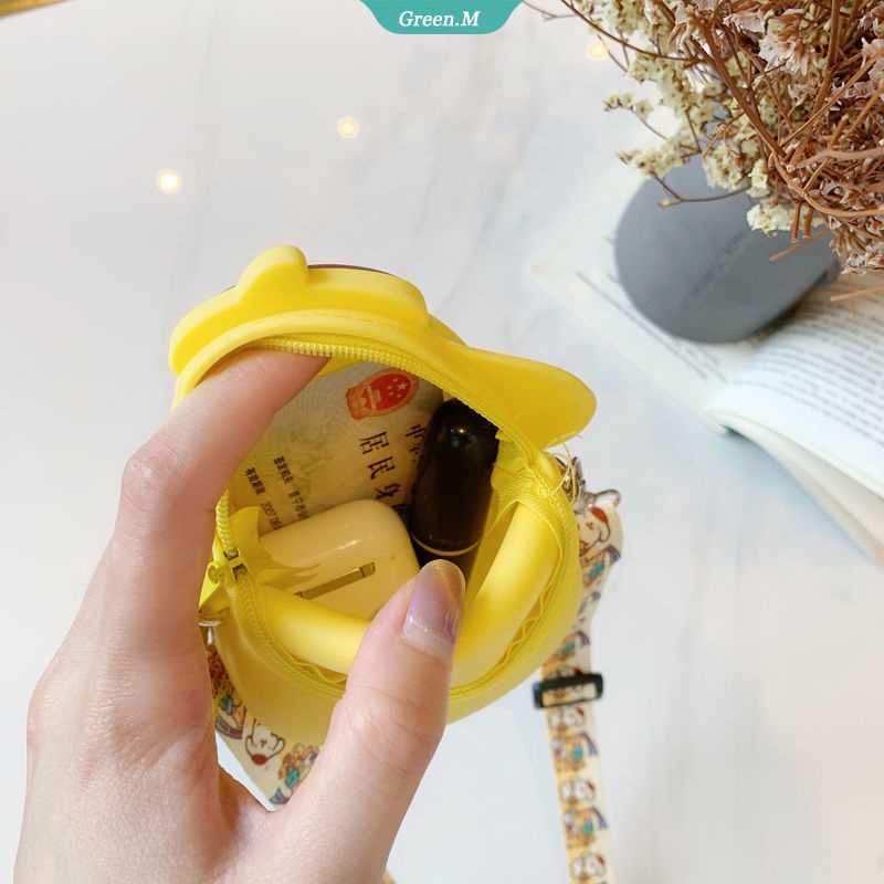 Sanrio Túi Đeo Chéo Đựng Tiền Xu Chất Liệu Silicon Hình Cinnamoroll Keroppi Kuromi Thời Trang