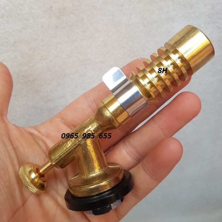 Đèn khò ga - khò gas đồng 100% nguyên khối cao cấp (Núm điều chỉnh nhiệt độ 1300 độ C)