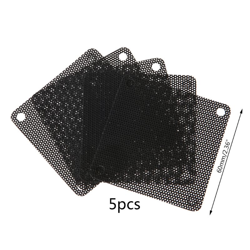 Bộ 5 Tấm Lưới Lọc Bằng PVC 60MM Chống Bụi Cho Quạt Máy Tính