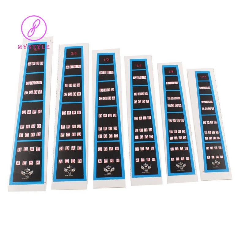 6Pcs Violin Practice Fingerboard Sticker Fret Finger Marker Chart