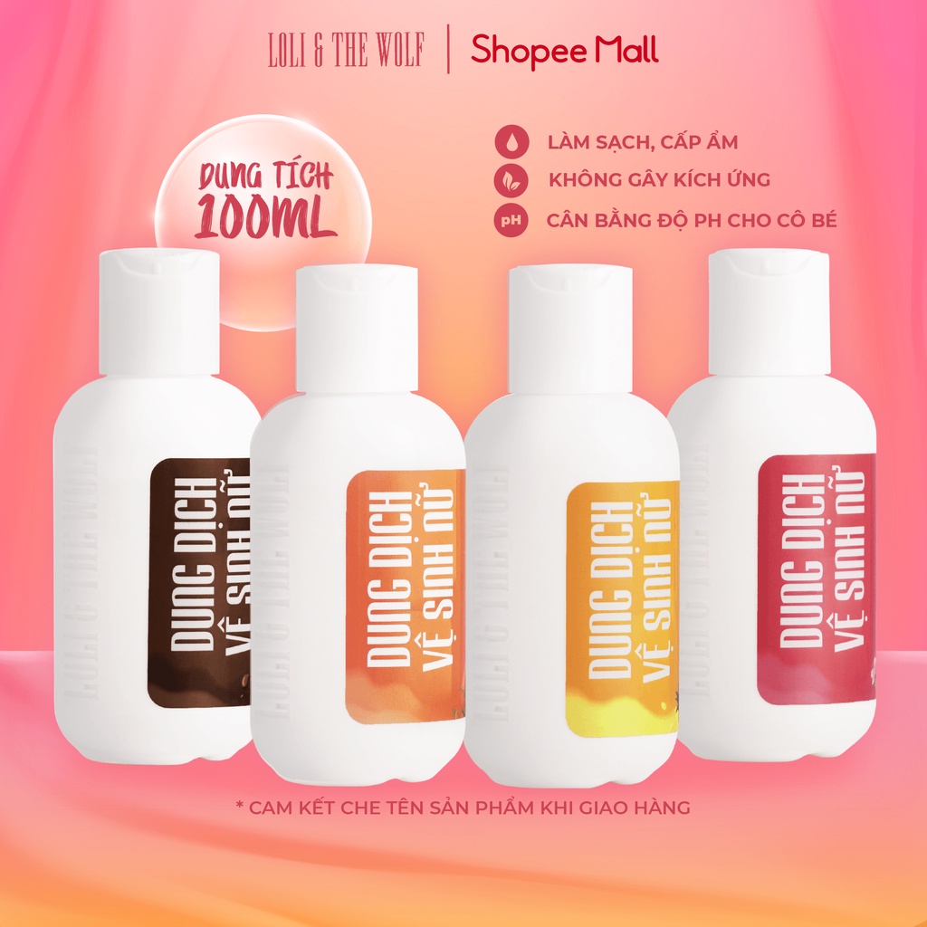 Dung Dịch Vệ Sinh Phụ Nữ Loli The Wolf Hương Hoa Cỏ Và Trái Cây Dịu Nhẹ, Lành Tính Chai 100ml