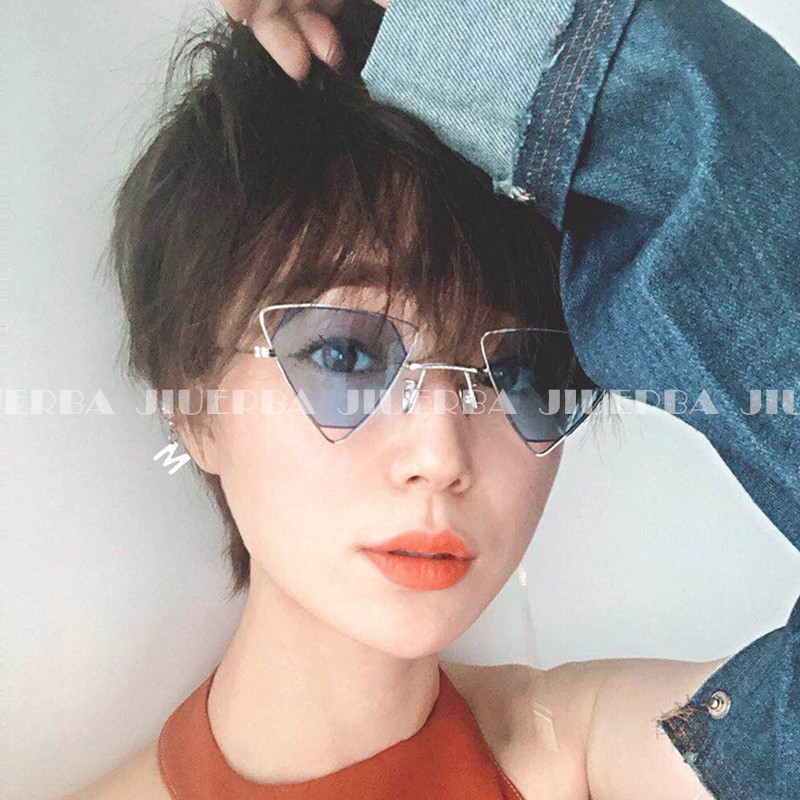 Kính Mát Gọng Kim Loại Màu Sắc Ngọt Ngào Phong Cách Ulzzang Hàn Quốc