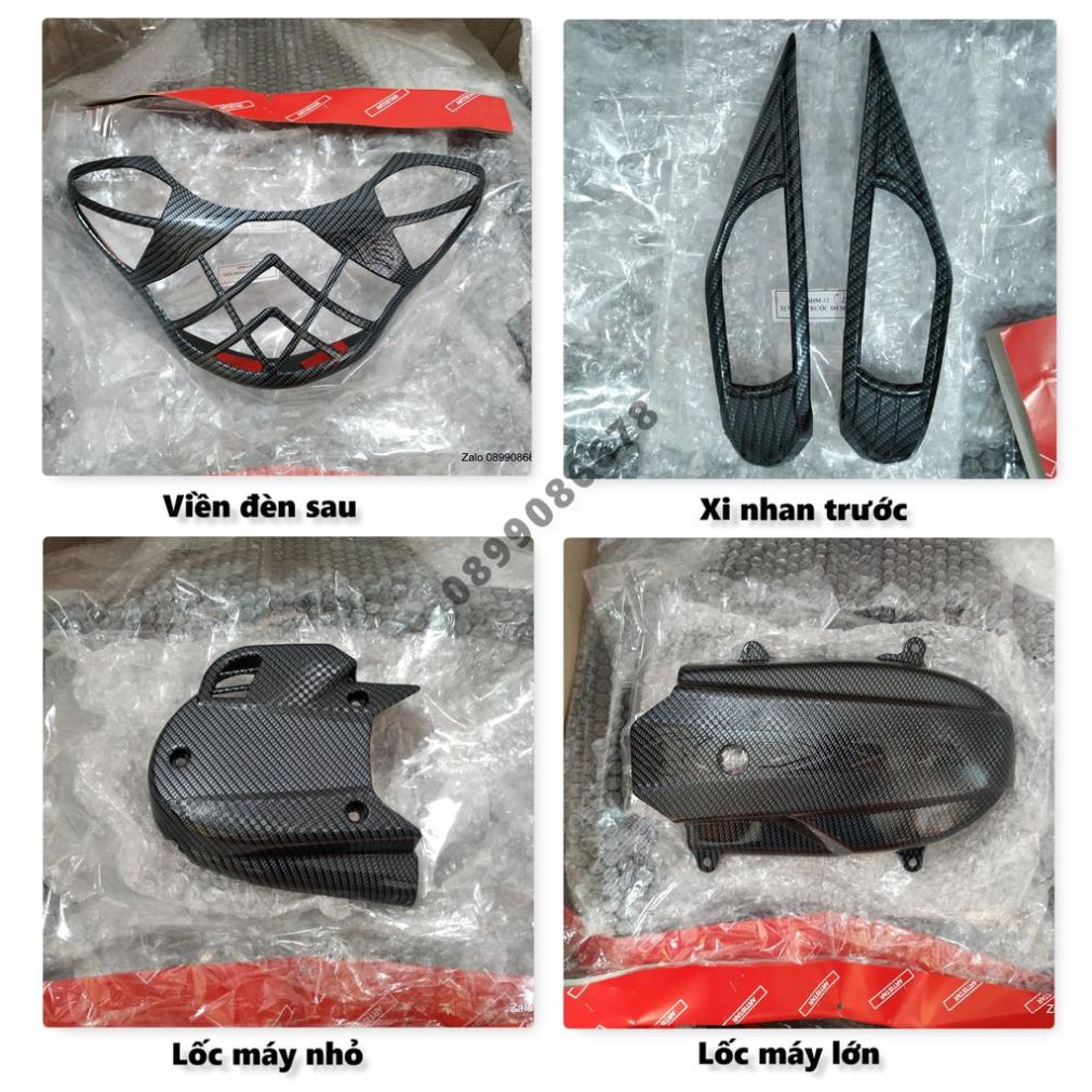 Phụ kiện, ốp trang trí, bảo vệ xe máy Honda SH Mode 2013, 2014, 2015, 2016, 2017, 2018, 2019 Carbon, Cacbon