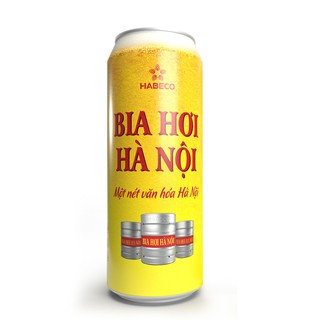 [CHỈ GIAO HOẢ TỐC] THÙNG 24 LON BIA HƠI HÀ NỘI HABECO 500ML
