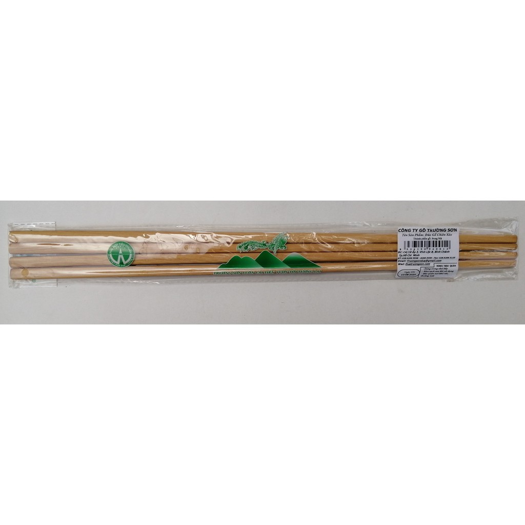 Đũa Gỗ Chiên Xào Song Mã 42 Cm - Đồ Nhà Bếp Bằng Gỗ Thương Hiệu Trường Sơn (02 Đôi / Vỉ)