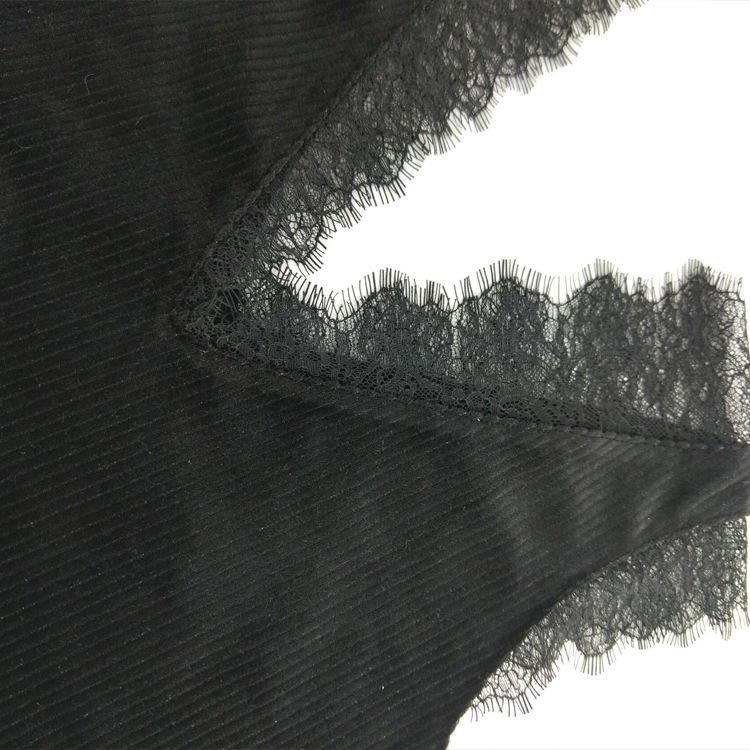 Áo hai dây vải nhung phối ren dáng ôm hở lưng thời trang mùa thu cho nữ 2021 | BigBuy360 - bigbuy360.vn