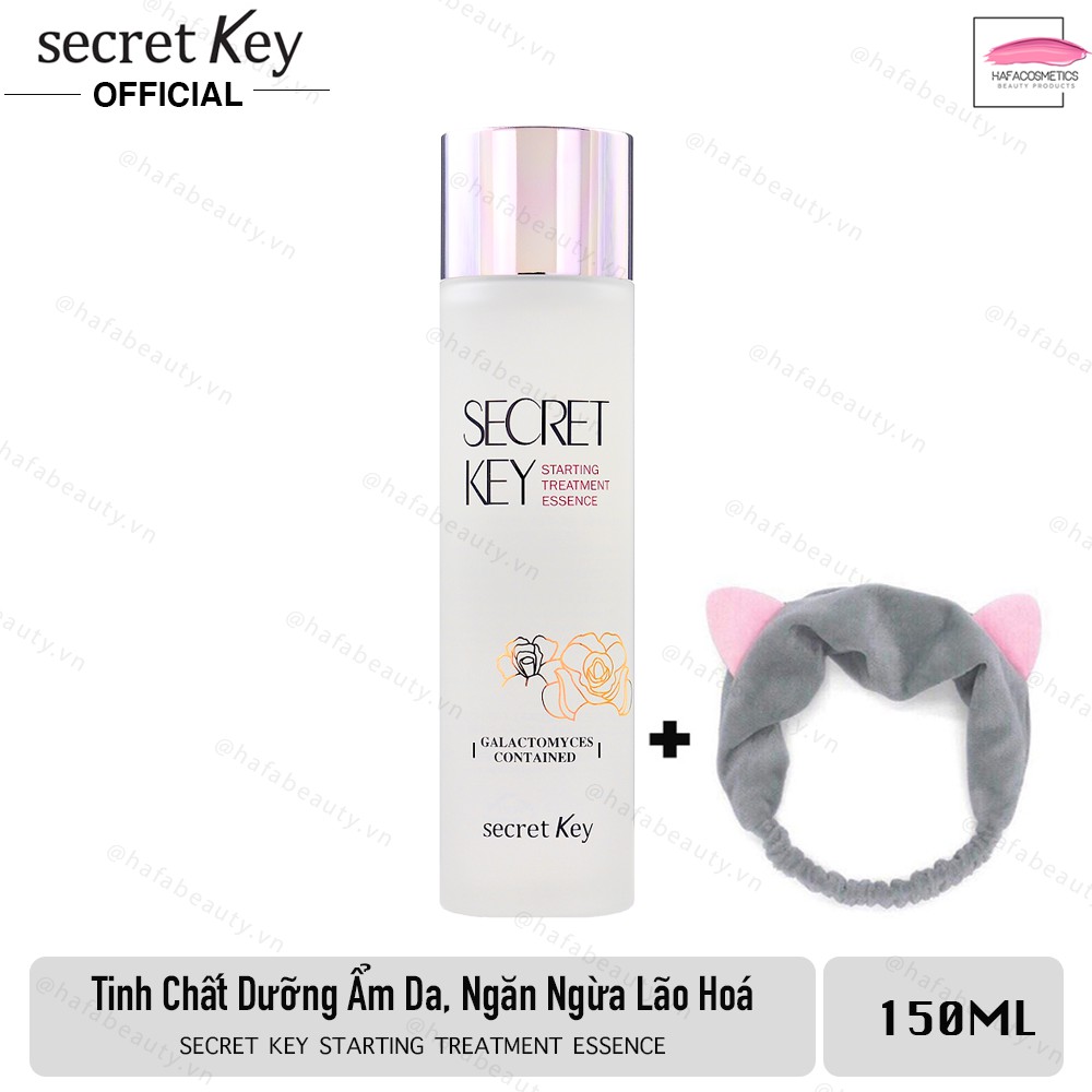 Tinh chất dưỡng ẩm da chống lão hóa Secret Key Starting Treatment Essence 150ml + Tặng 1 Băng đô tai mèo (ngẫu nhiên)