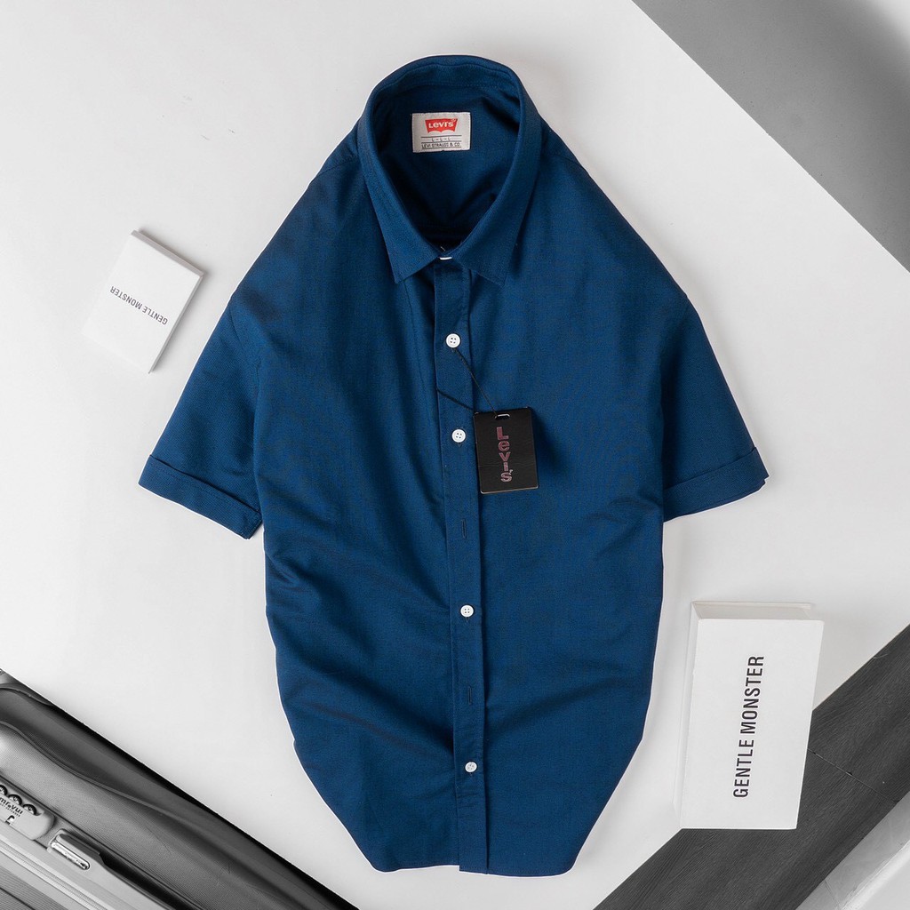 Áo Sơ Mi Nam Ngắn Tay Cao Cấp LV Dáng Slimfit, Vải Trơn,Mềm Mịn,Không Nhăn, Thấm Hút Hàng VNXK | BigBuy360 - bigbuy360.vn