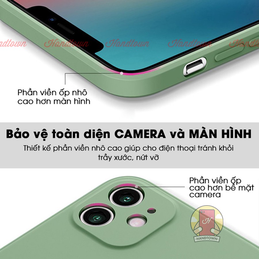 Ốp lưng TPU viền vuông độ iPhone 12 Cho iPhone 7 8 6 6s Plus Xs Max 11 11 Pro SE 2020 12 Mini Pro Max Handtown chống bẩn