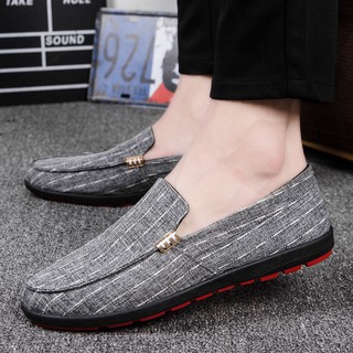 Giày lười nam, giày vải, đế cao su form ôm, đi êm – G133