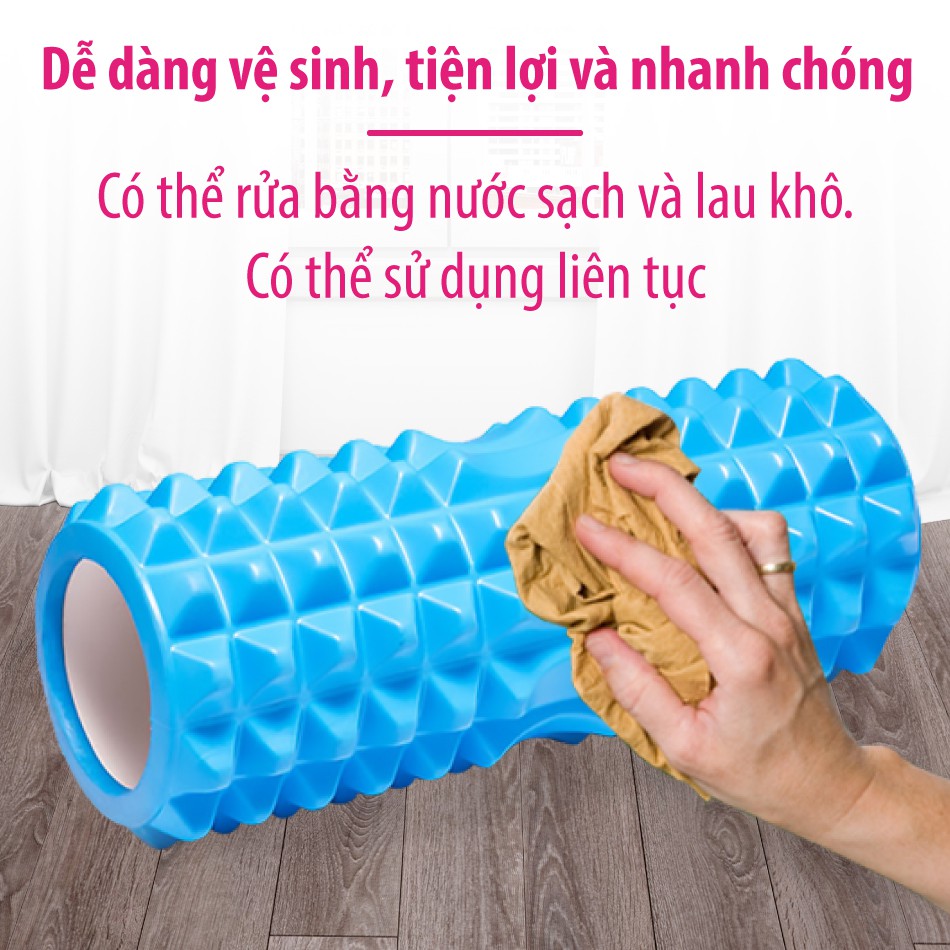 BG Con Lăn Massage Ống Lăn Dãn Cơ Foam Roller Tập Gym,Yoga,Thể Hình mới 2021