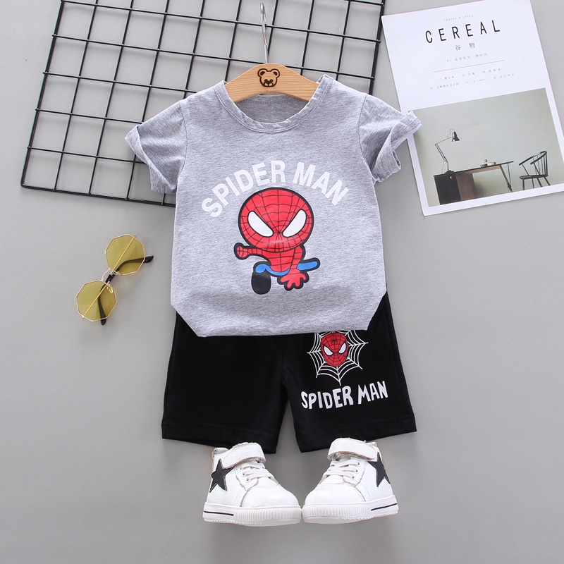 Bộ siêu nhân nhện bé trai TrueKids Chất 100% Cotton Hàng Xuất Khẩu Âu, Mỹ