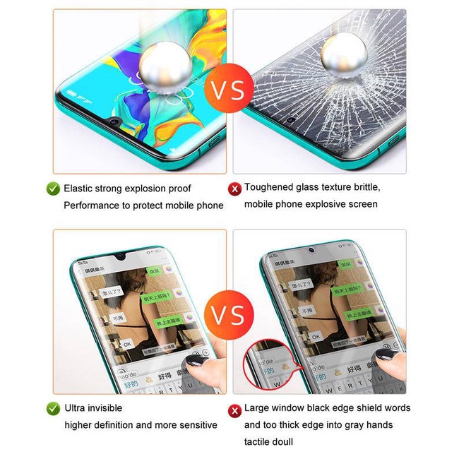 Set 2 miếng dán bảo vệ màn hình điện thoại Vivo Y52 Y72 Y20 Y30 Y50 Y31 Y1S Y70 V21 V20 V11 V17 X60 X50