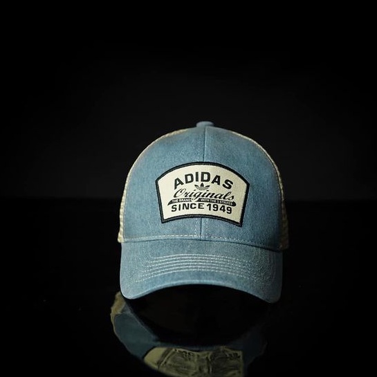 Nón lưỡi trai Adidas chất vải jean phối lưới Hàn Quốc cao cấp, nón kết thể thao jean xanh wax