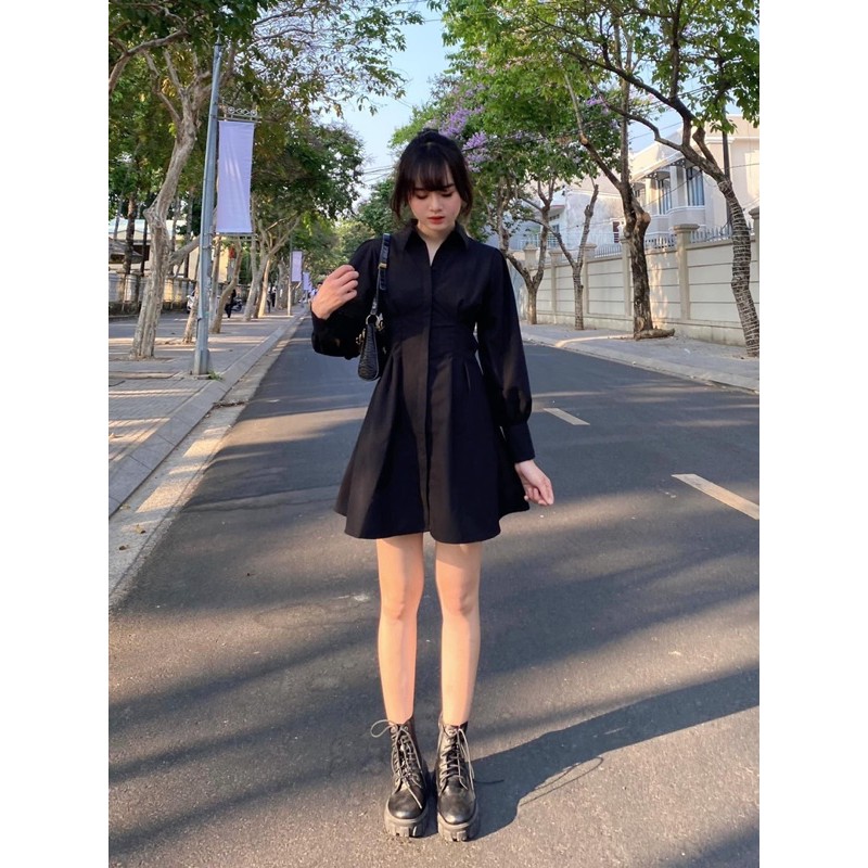 (CLIP THẬT) Đầm sơ mi hở lưng Cactus | BigBuy360 - bigbuy360.vn