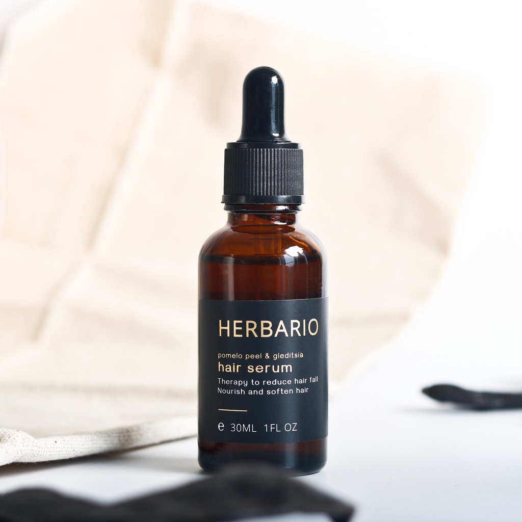 Serum tinh dầu vỏ bưởi và bồ kết Herbario 30ml pomelo peel &amp; gleditsia giảm rụng tóc, kích thích mọc tóc