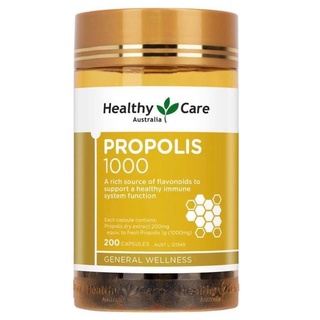 Viên uống keo ong Healthy Care Propolis 1000mg/2000mg tăng cường hệ miễn dịch Hộp 200 viên