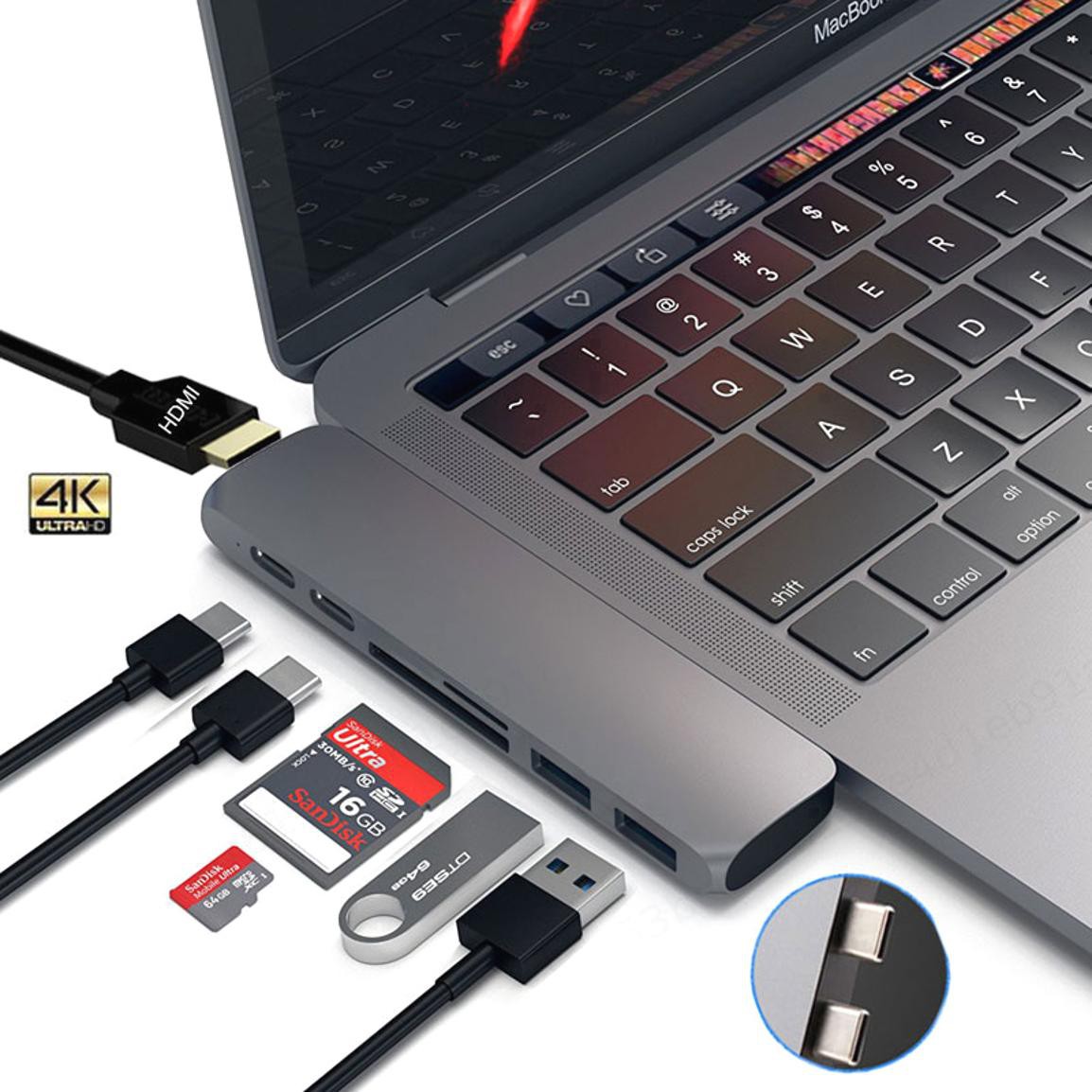 USB 3.1 Tipo Mosible C Hub Para HDMI Adaptador Thunderbolt 4K 3 C Hub com Hub USB 3.0 PD TF Slot SD Reader para MacBook Pro/Ar 2020|usb c hub|type-c h