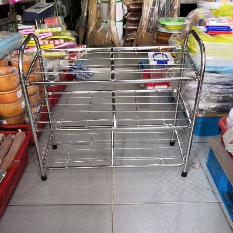 Kệ dép inox 3 tầng