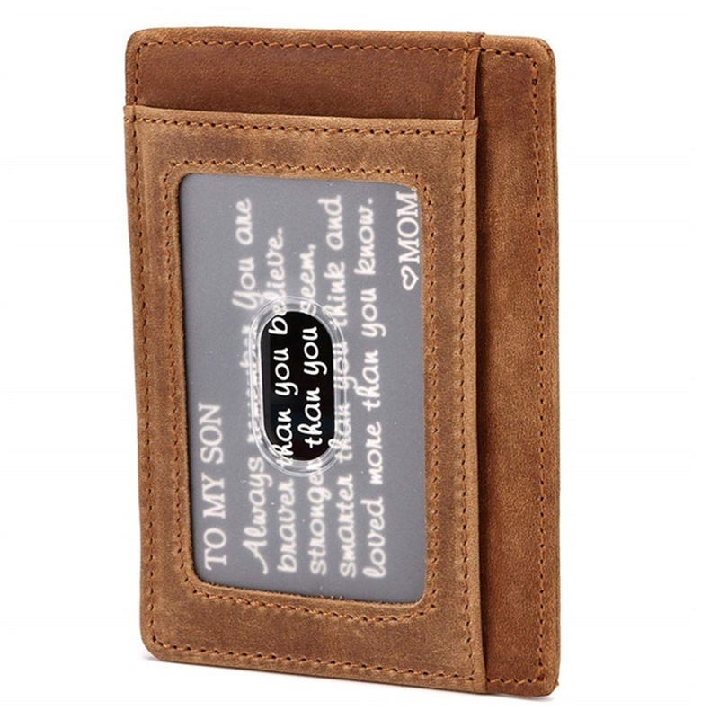 Flgo Ví Đựng Thẻ Mini Hình Trái Tim Màu Đen Và Bạc Giáng Sinh Cho Husband