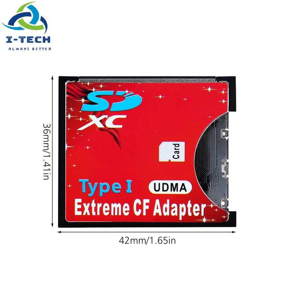 ⚡Khuyến mại⚡64GB- 128GB Single Slot Extreme For Micro SD/SDXC TF To Compact Flash CF Type I Memory Card Reader Writer Adapter