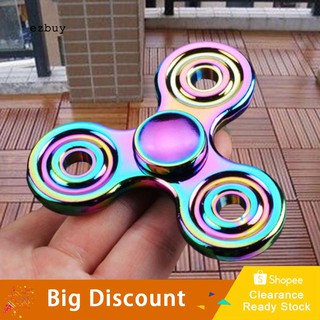 【Ready Stock】Rainbow EDC Hand Tri-Spinner Focus ADHD Autism Finger Adult Kid Desk Toy Gyro