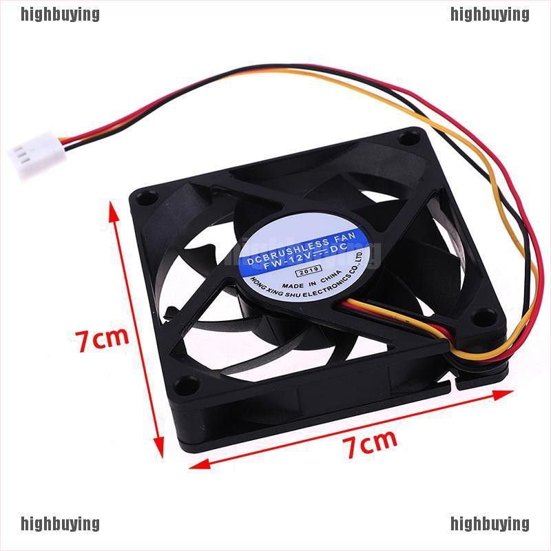 1 Quạt Tản Nhiệt 7015 70mm 70x70x15 12v 0.4a 3pin
