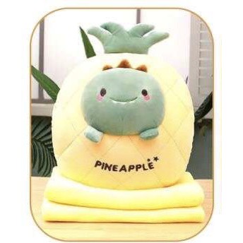 Bộ chăn gối hoa quả kèm mặt thú xinh Ghome