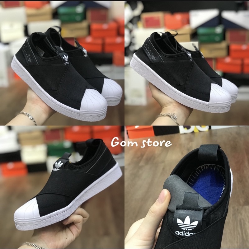 (ẢNH THẬT) + (FULL BOX) Giày thể thao, giày sneaker slipon mũi sò Nam nữi