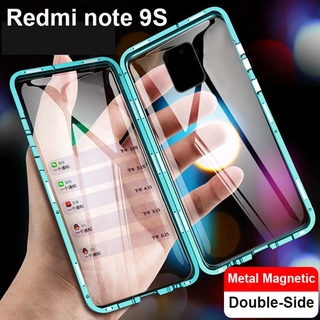 Ốp Điện Thoại Kính Cường Lực Hai Mặt Nắp Lật Nam Châm Cho Xiaomi Redmi Note 9S 9 Pro Max 10X 4G 5G