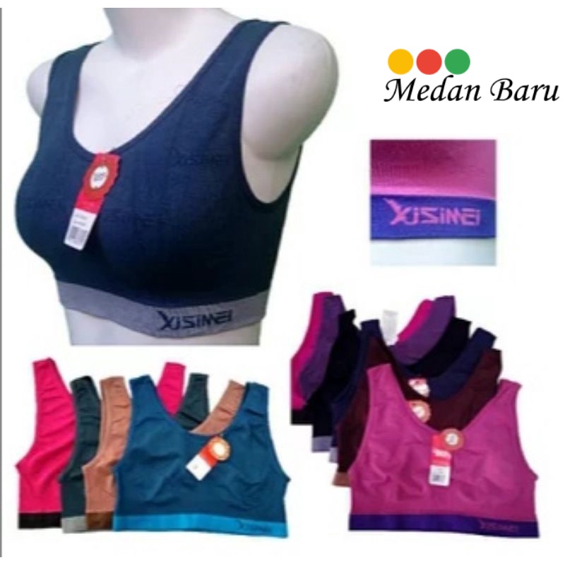 Nhập Khẩu Áo Ngực Thể Thao / Miniset Áo Ngực Dệt Kim Không Có Mút Đệm Dành Cho Thanh Thiếu Niên