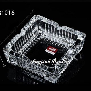 Gạt Tàn Thuốc Thủy Tinh Vuông DELI YG1016