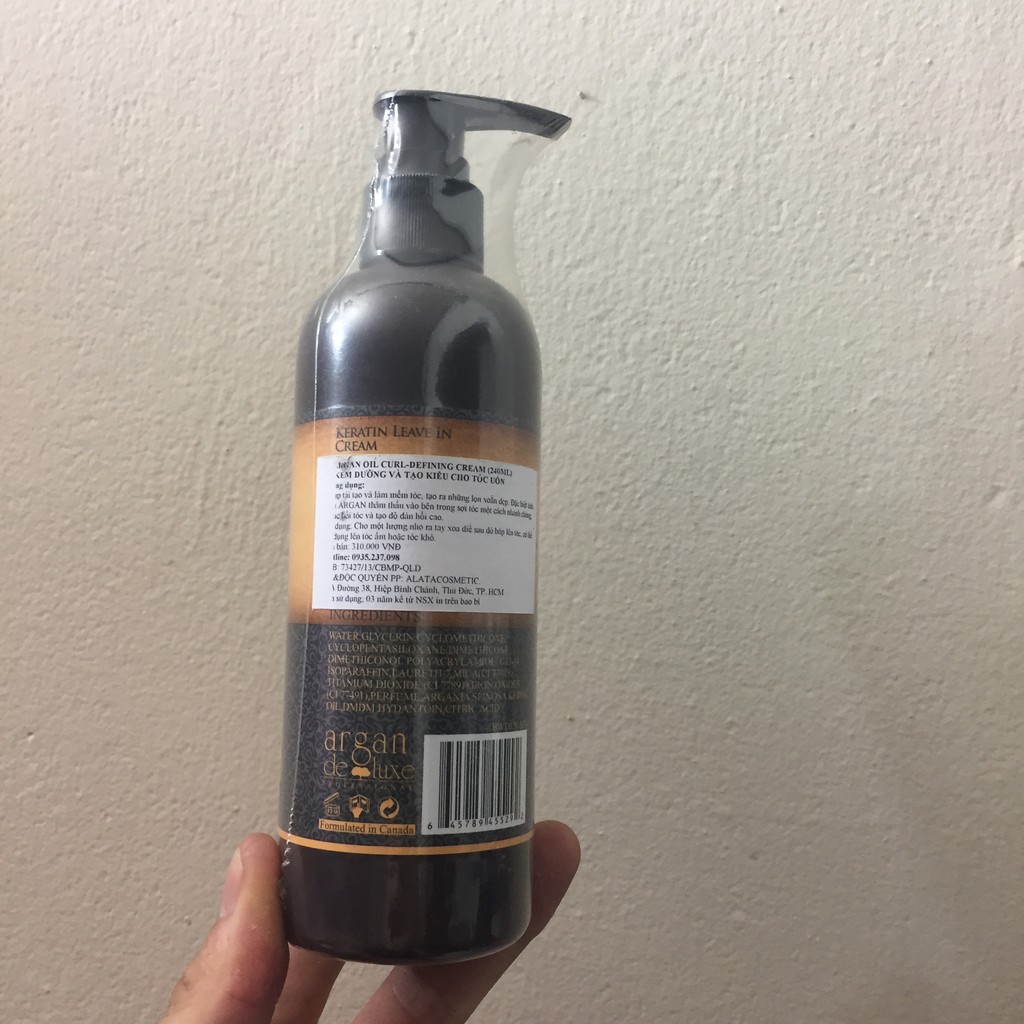 KEM TẠO KIỂU TÓC UỐN XOĂN ARGAN DELUXE CURL DEFINING CREAM 240ml