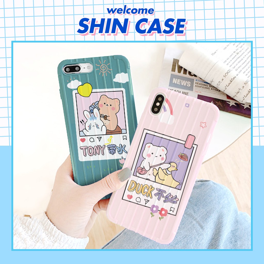Ốp lưng iphone Tony & Duck sọc 3D chống va đập 5/5s/6/6plus/6s/6splus/7/7plus/8/8plus/x/xs/11/12/pro/max/plus/promax | BigBuy360 - bigbuy360.vn