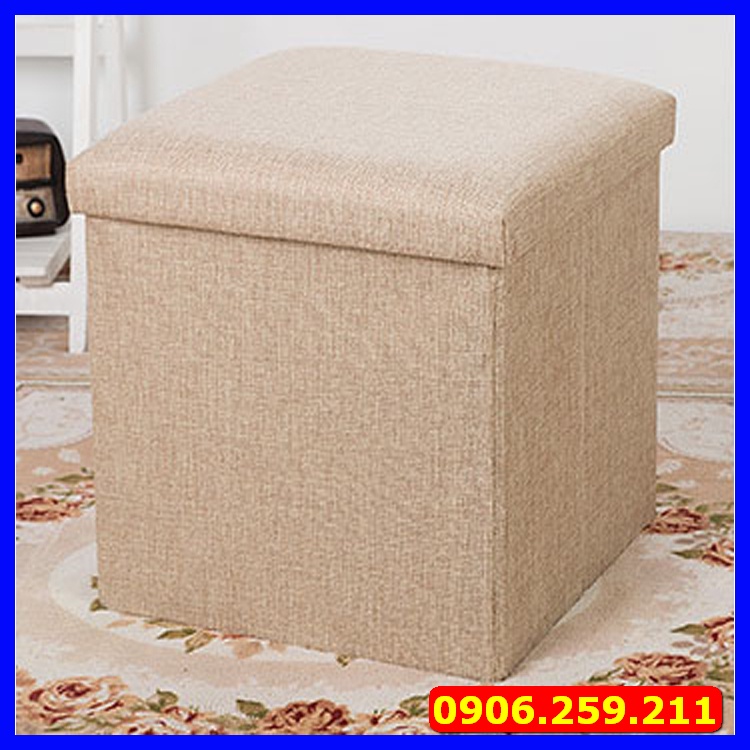 Ghế ngồi kiêm hộp đựng đồ đa năng - Tủ vải đựng đồ kiêm ghế ngồi tiện dụng
